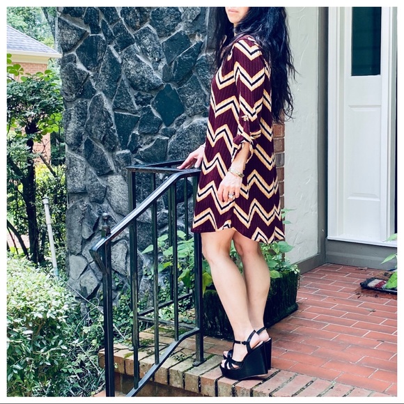 CHEVRON PRINT TUNIC DRESS - Picture 11 of 15